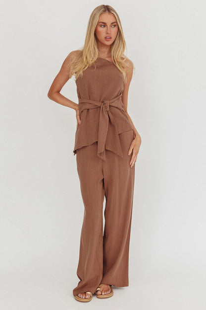 Pantaloni con coulisse Eniola Cioccolato
