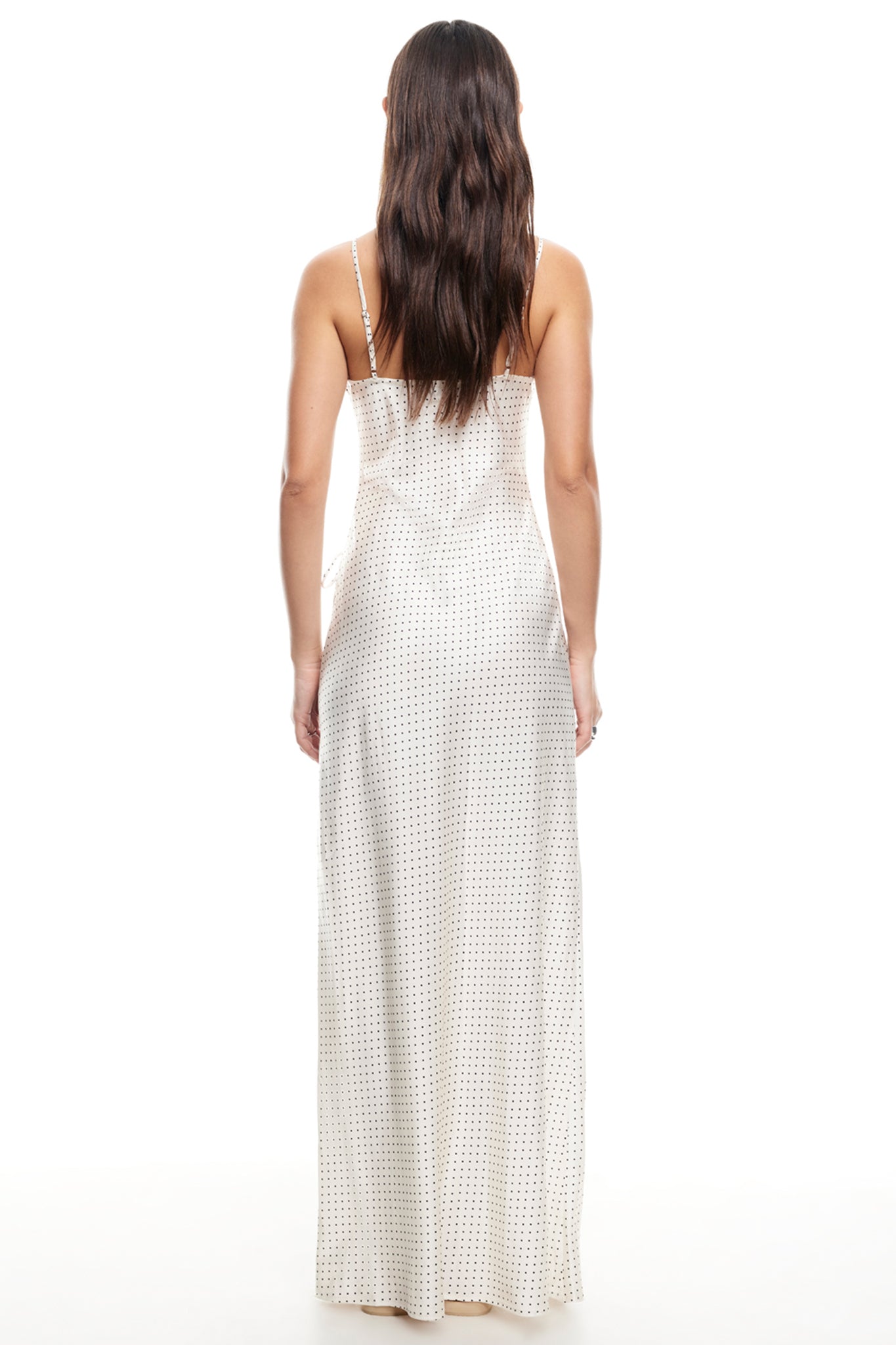 LIONESS About A Girl Maxi Dress Porcelain Polka