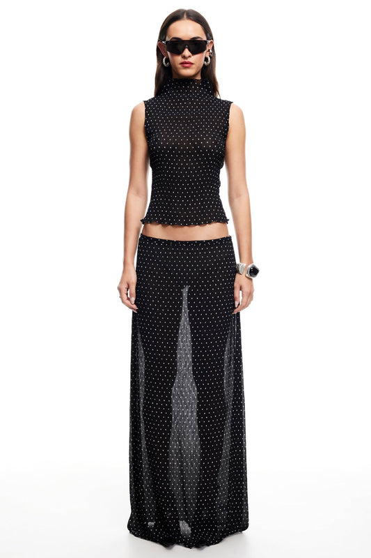 LIONESS Ford Top Onyx Polka