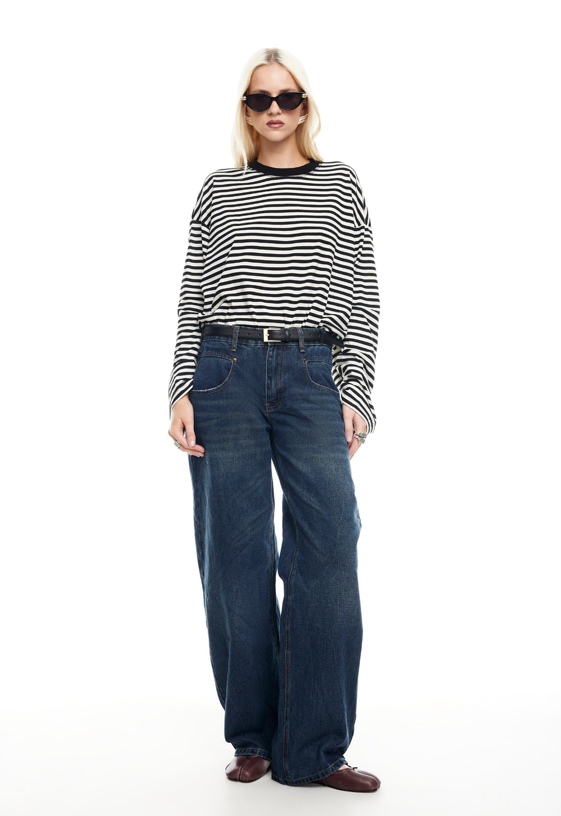 LIONESS Bloom Maniche lunghe Onyx Stripe