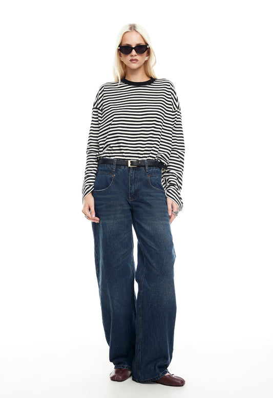 LIONESS Bloom Maniche lunghe Onyx Stripe