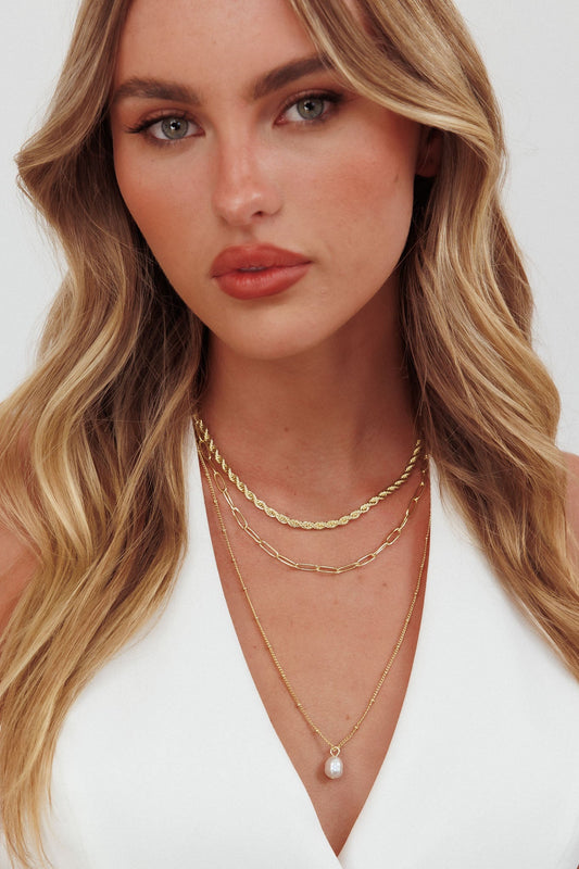 Set di collane multi-lunghezza Allie in oro