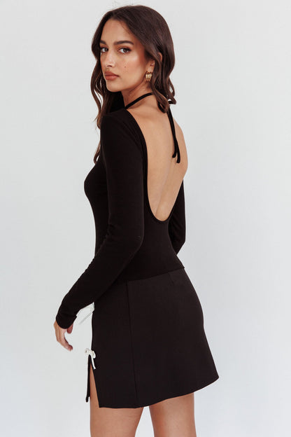 Top con schienale basso High Power nero