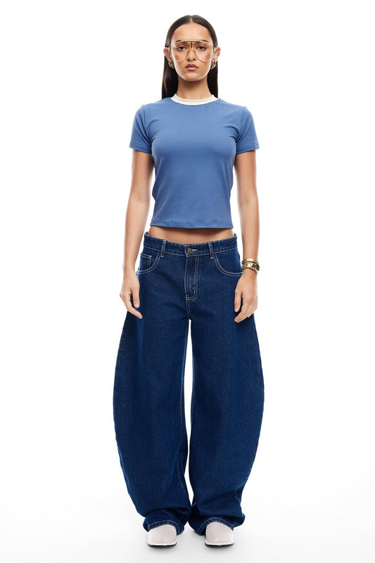 Jeans a ferro di cavallo LIONESS in denim scuro