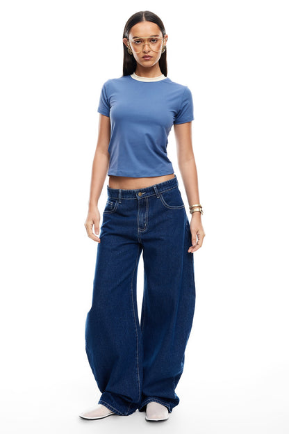 Jeans a ferro di cavallo LIONESS in denim scuro
