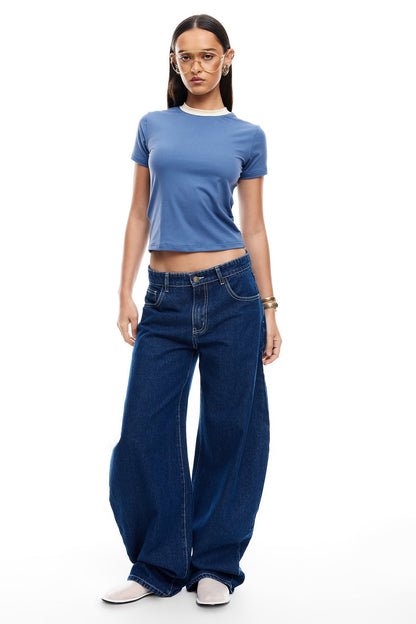 Jeans a ferro di cavallo LIONESS in denim scuro
