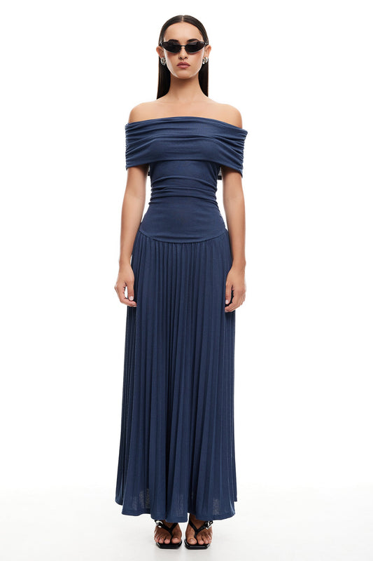 Abito lungo LIONESS Field Of Dreams blu navy
