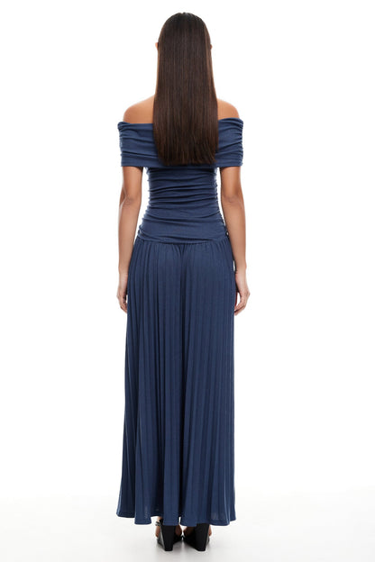 Abito lungo LIONESS Field Of Dreams blu navy
