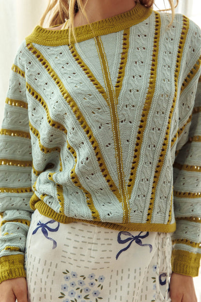 Maglia a maniche lunghe a pipistrello Seasons Lemon Grass