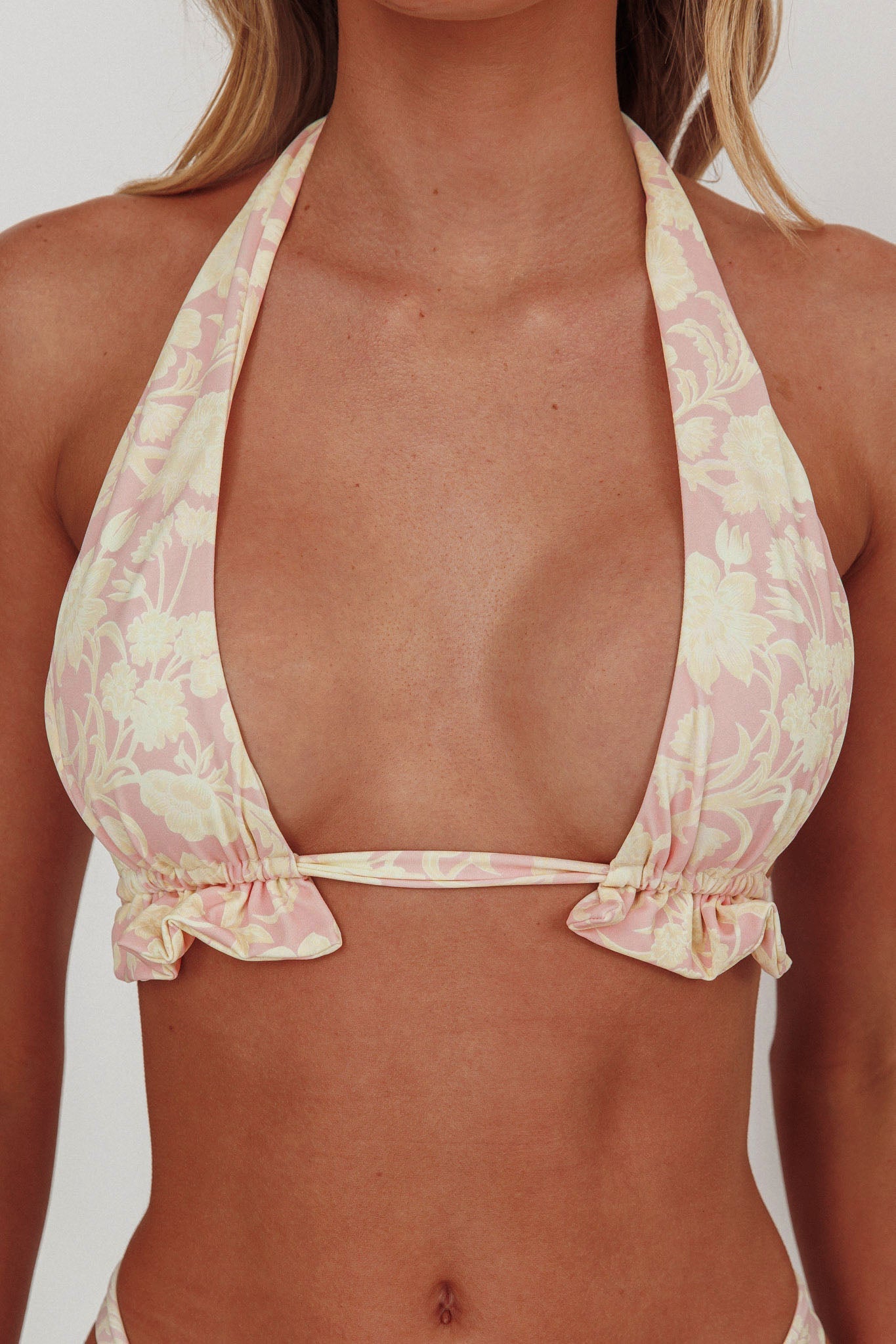 Milagro Top Bikini con Spalline Spesse e Scollo a V Floreale