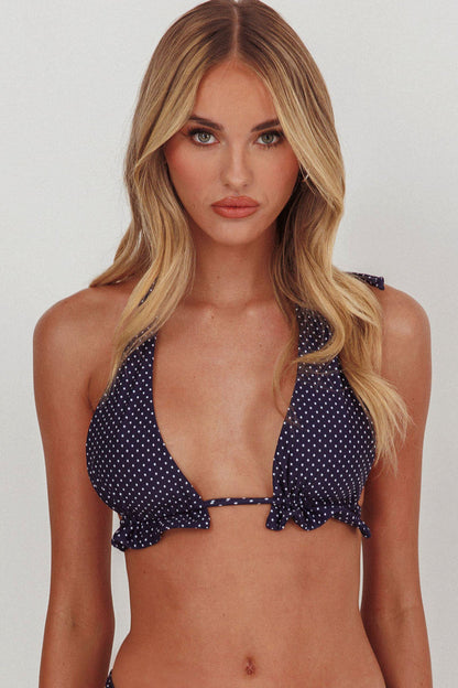 Top bikini Milagro con spalline spesse a pois