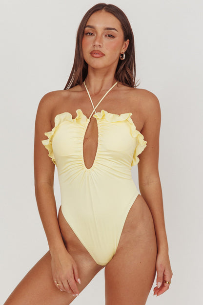 Costume da bagno intero Georgia Frill Strap Butter