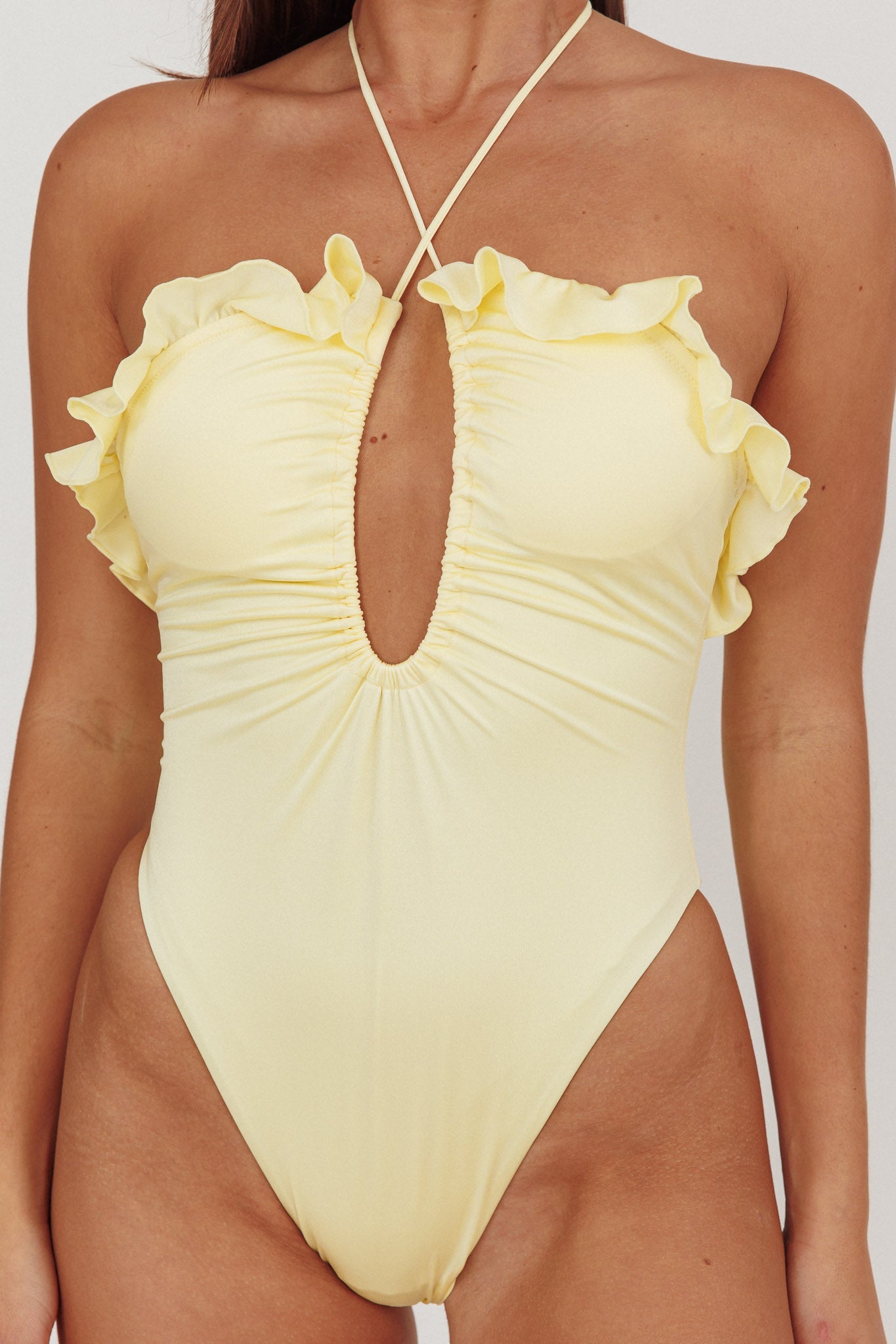 Costume da bagno intero Georgia Frill Strap Butter