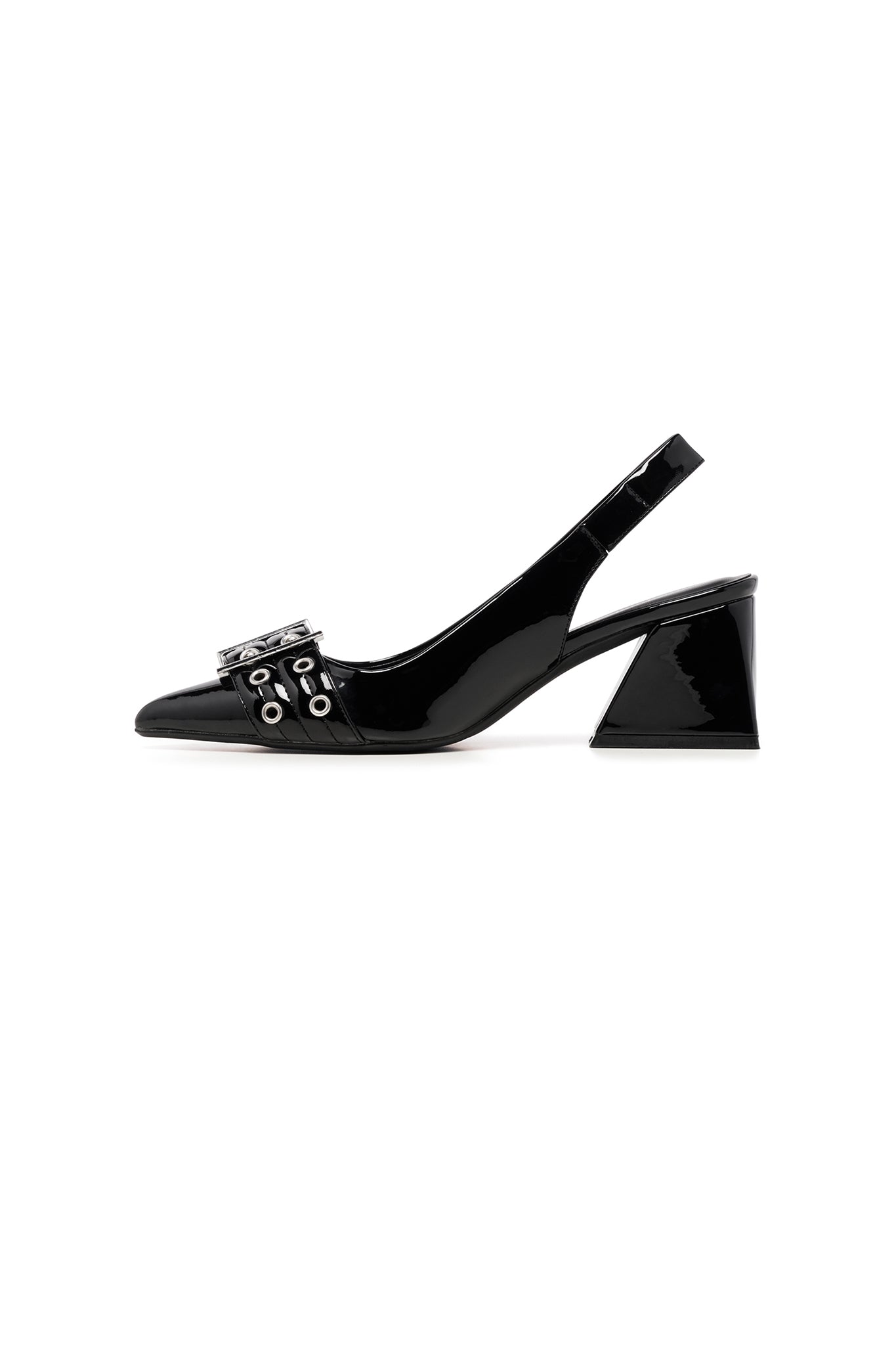 THERAPY Slay Slingback Pump Nero Verniciato