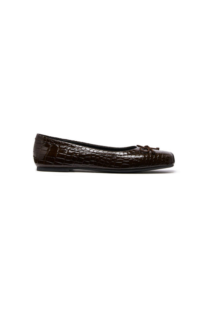 THERAPY Laine Ballerina Cioccolato Coccodrillo