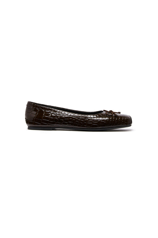 THERAPY Laine Ballerina Cioccolato Coccodrillo