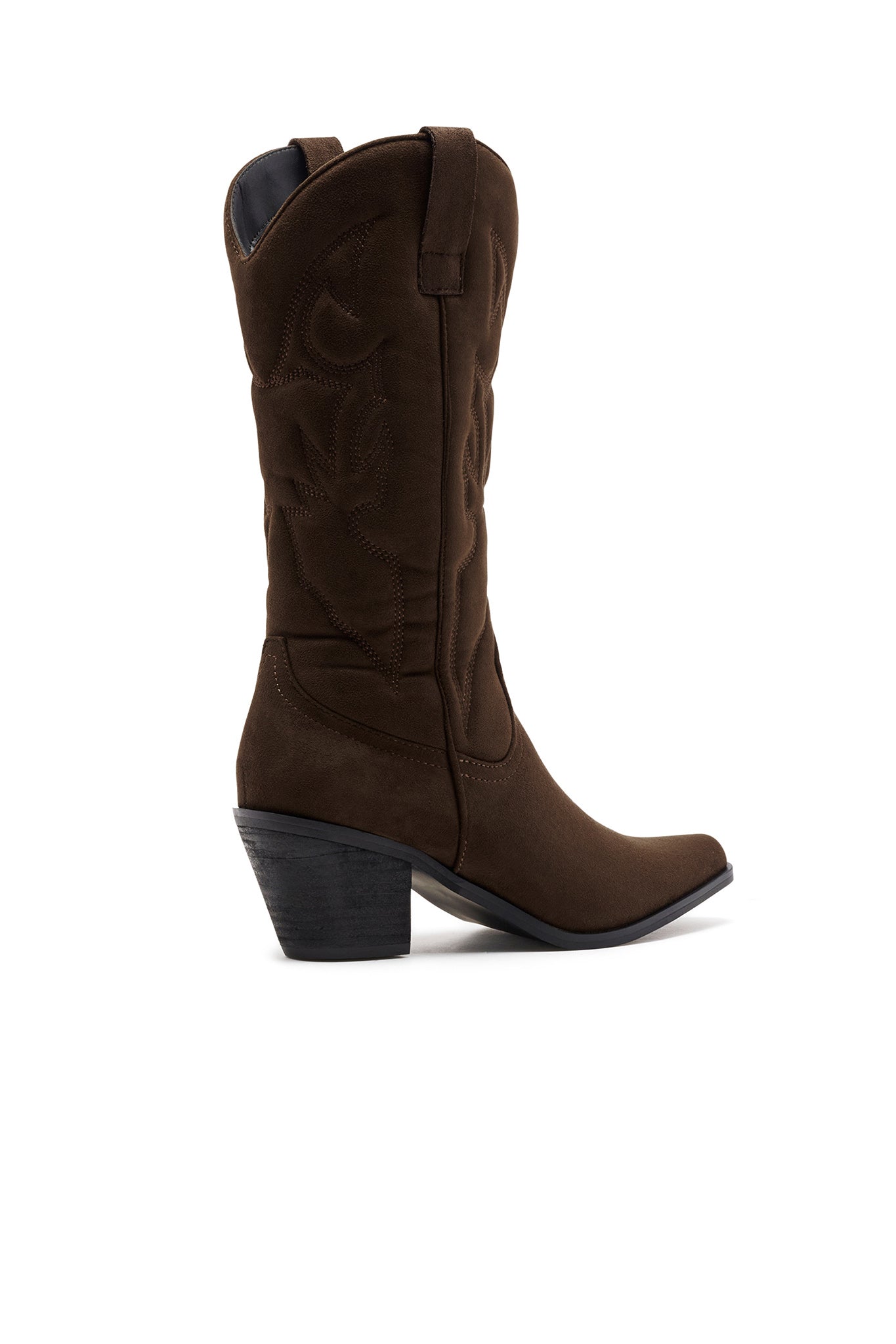 THERAPY Clayton Stivali da cowboy in finta pelle scamosciata color cioccolato