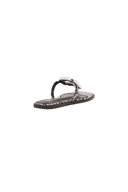 Sandalo infradito THERAPY Guild nero bianco serpente