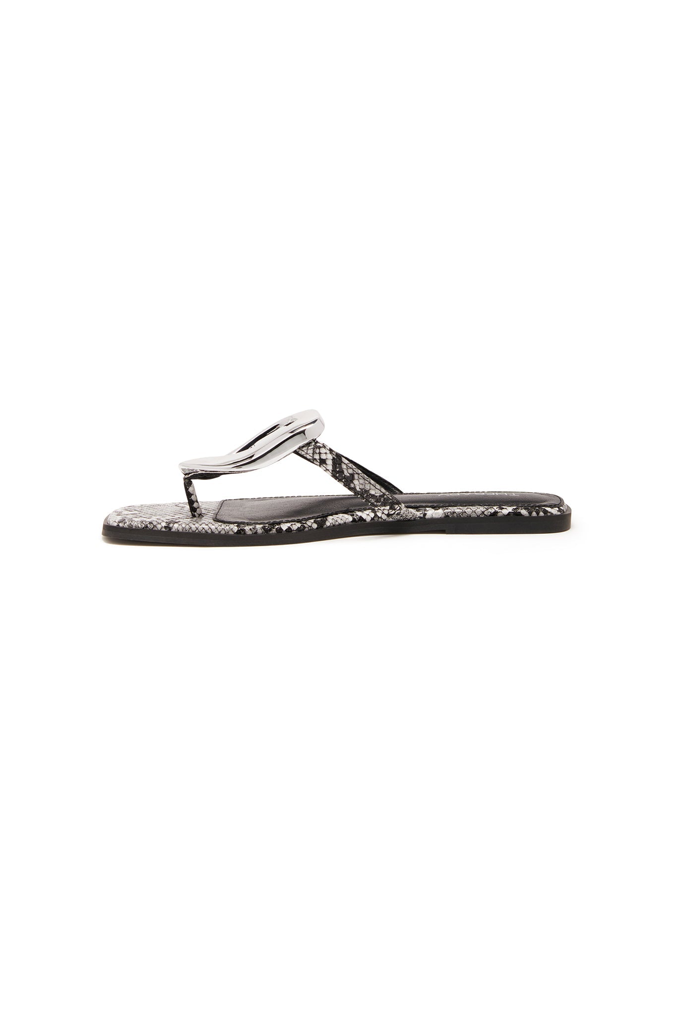Sandalo infradito THERAPY Guild nero bianco serpente