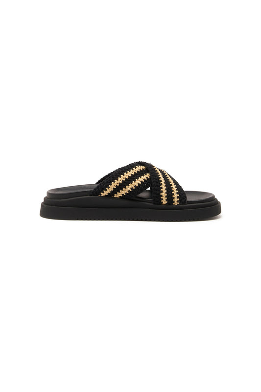 Sandalo con plateau THERAPY Peta Nero Beige