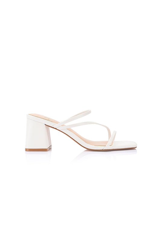 VERALi Stanford Mules con tacco a blocco bianche