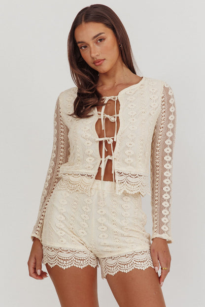 Pantaloncini in pizzo Perrine Avena