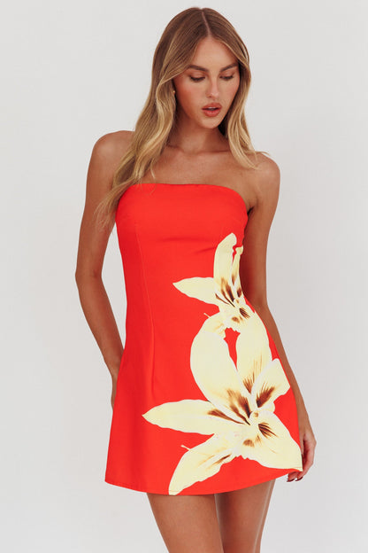 Mini abito senza spalline Heart To Heart Lily Red