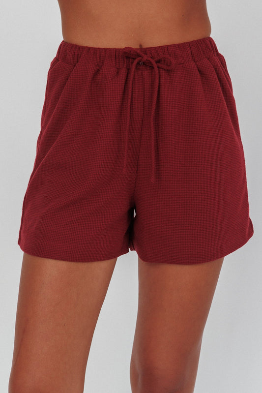 Pantaloncini con coulisse Ryder Borgogna