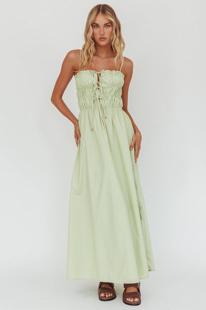 Ricorda quando il vestito lungo con corpetto annodato Sage
