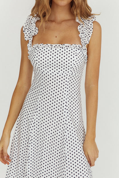 Abito lungo con spalline e volant Warrior Sun Navy Spot