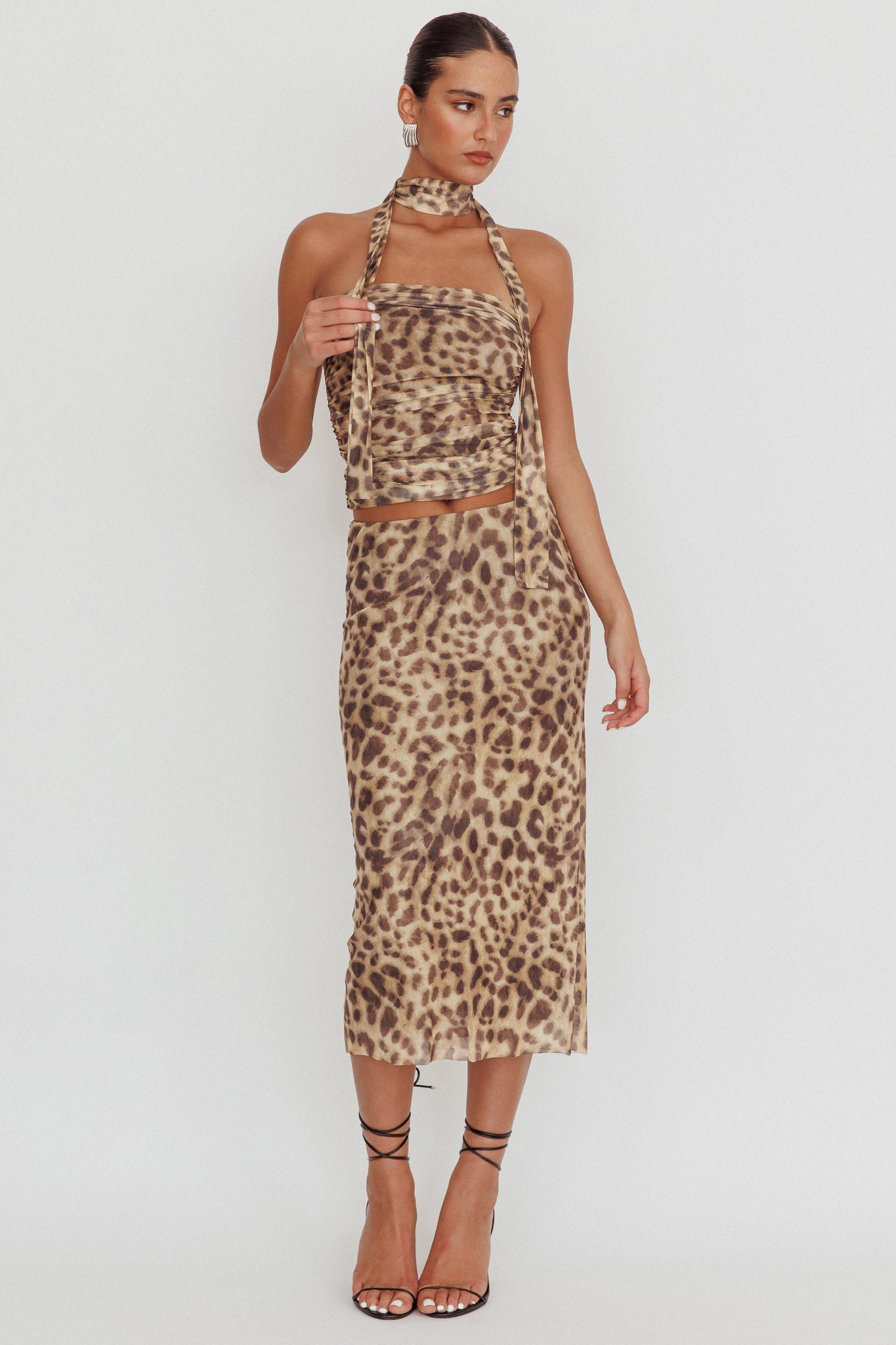 Top senza spalline leopardato Meet Up